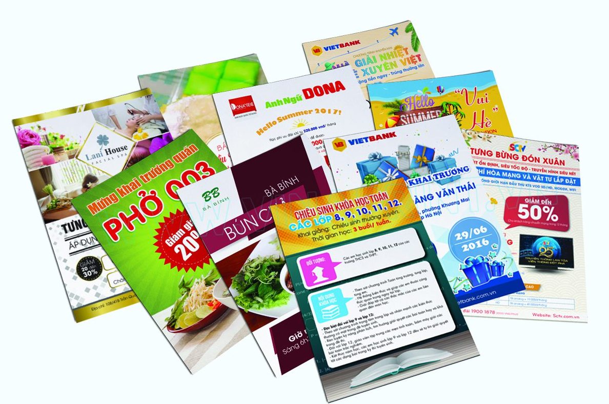 Tờ rơi là gì, các loại tờ rơi quảng cáo